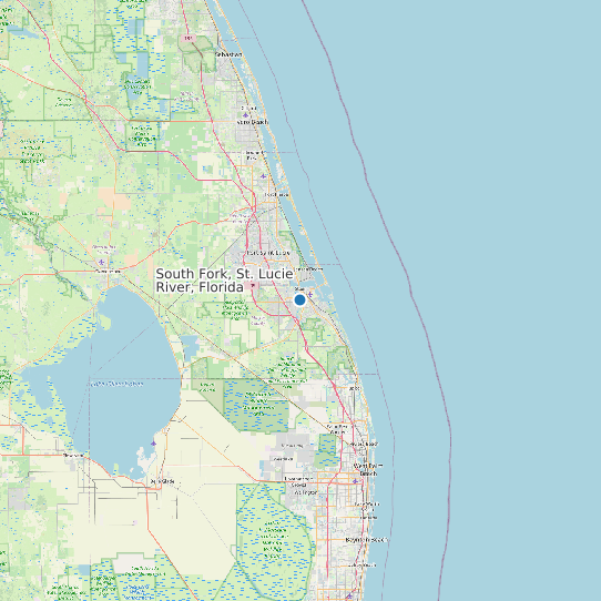 South Fork, St. Lucie River, Florida map