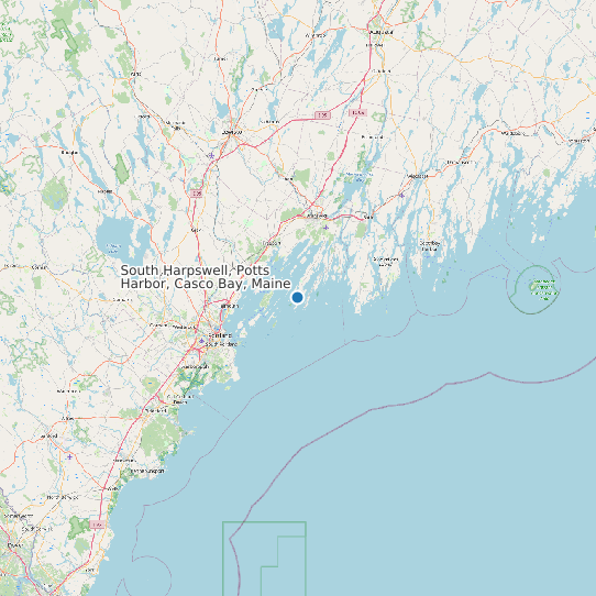 South Harpswell, Potts Harbor, Casco Bay, Maine map