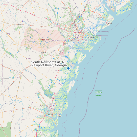 South Newport Cut, N. Newport River, Georgia map