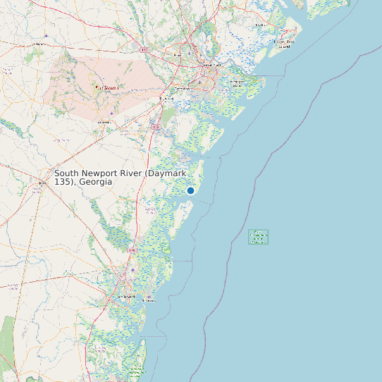 South Newport River (Daymark 135), Georgia map