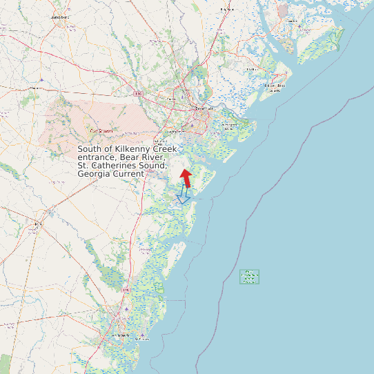 South of Kilkenny Creek entrance, Bear River, St. Catherines Sound, Georgia Current map