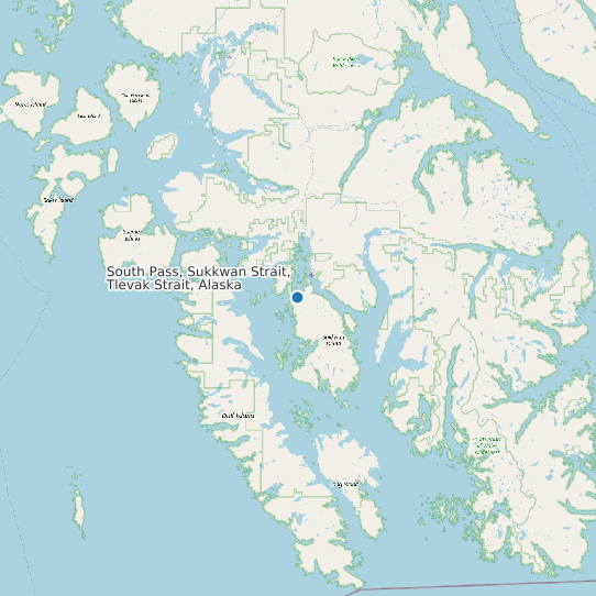 South Pass, Sukkwan Strait, Tlevak Strait, Alaska map