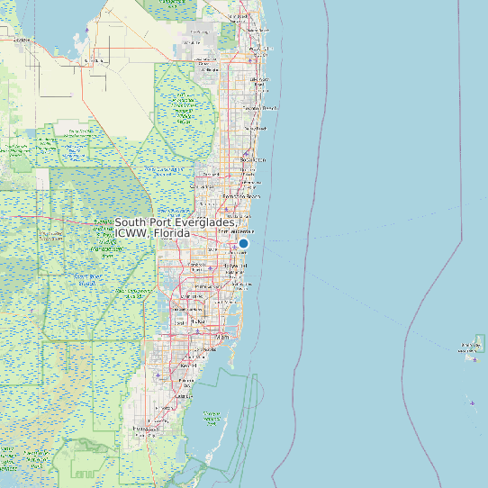 South Port Everglades, ICWW, Florida map