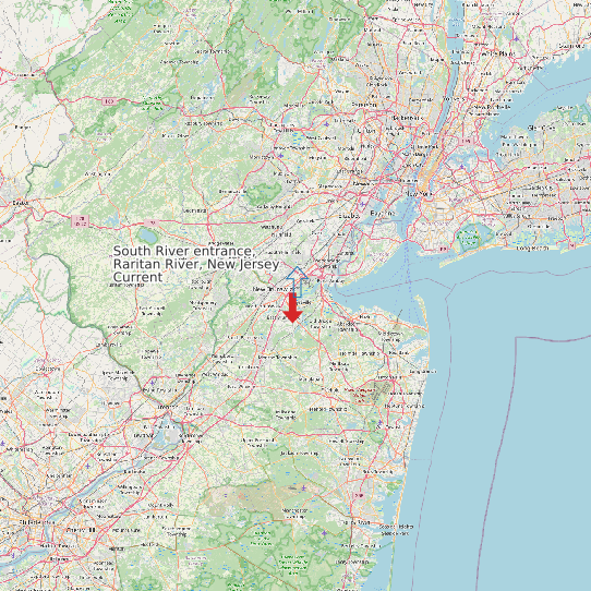 South River entrance, Raritan River, New Jersey Current map