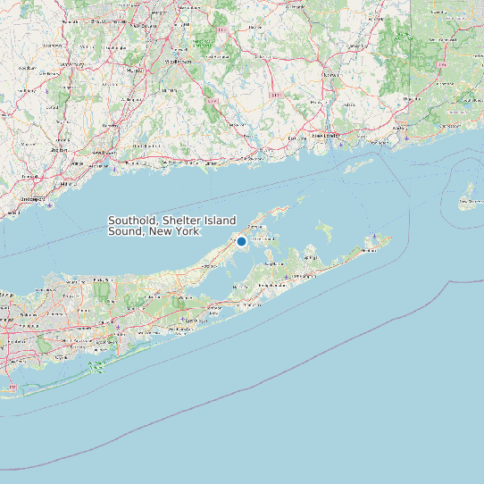 Southold, Shelter Island Sound, New York map