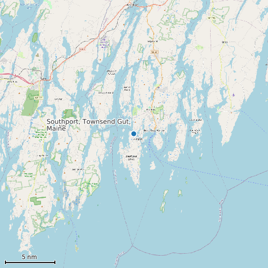 Map of Southport, Townsend Gut, Maine Tide Prediction Station