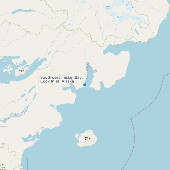 Southwest Iniskin Bay, Cook Inlet, Alaska map