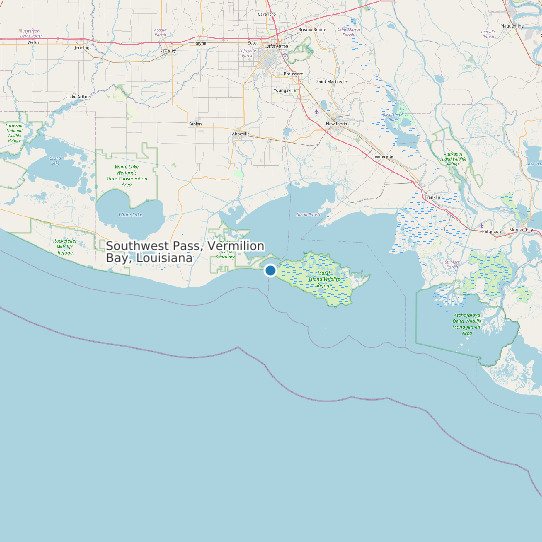 Southwest Pass, Vermilion Bay, Louisiana map