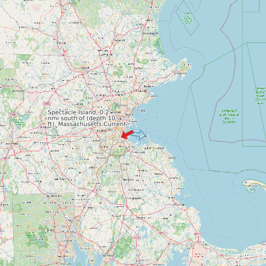 Spectacle Island, 0.2 nmi south of (depth 10 ft), Massachusetts Current map