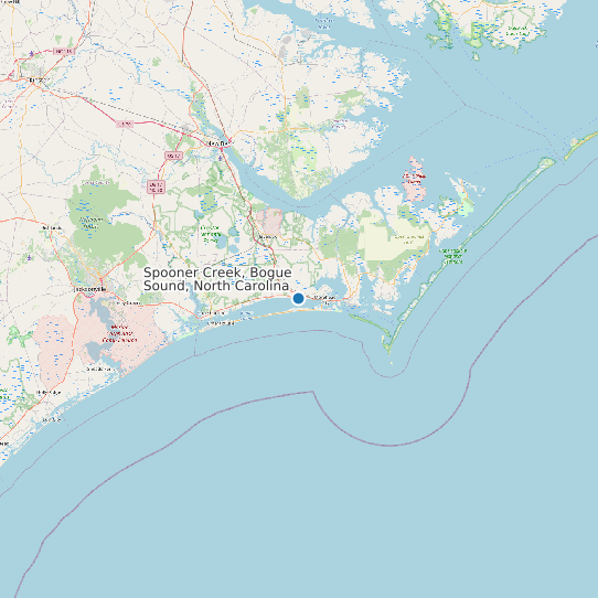 Spooner Creek, Bogue Sound, North Carolina map