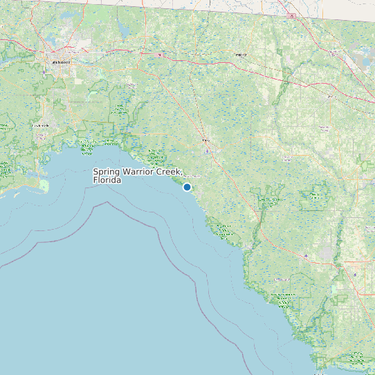 Spring Warrior Creek, Florida map