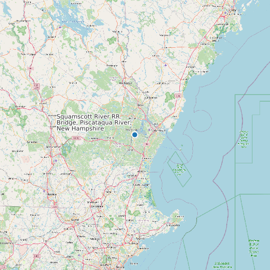 Squamscott River RR. Bridge, Piscataqua River, New Hampshire map