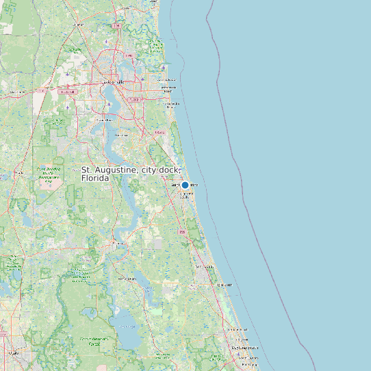 St. Augustine, city dock, Florida map