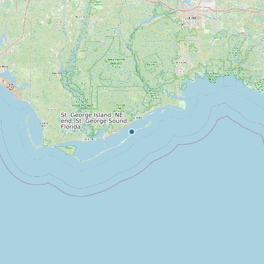 St. George Island, NE end, St. George Sound, Florida map