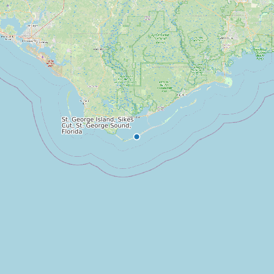 St. George Island, Sikes Cut, St. George Sound, Florida map