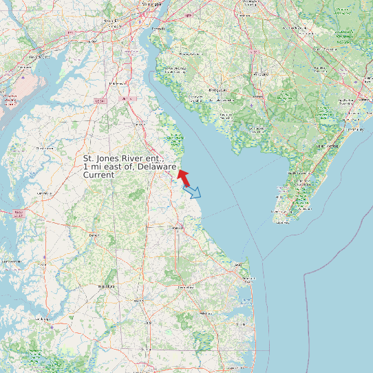 St. Jones River ent., 1 mi east of, Delaware Current map