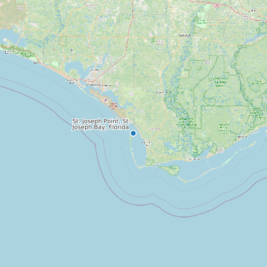 Map of St. Joseph Point, St. Joseph Bay, Florida Tide Prediction Station