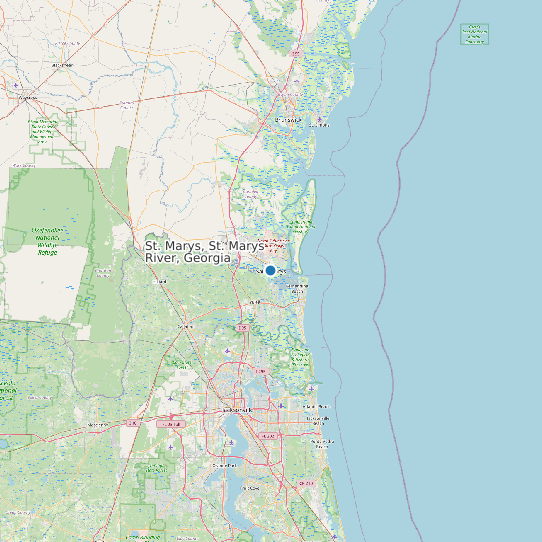 St. Marys, St. Marys River, Georgia map