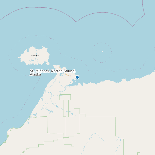 Map of St. Michael, Norton Sound, Alaska Tide Prediction Station