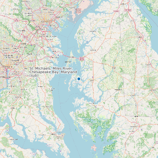 St. Michaels, Miles River, Chesapeake Bay, Maryland (sub) map