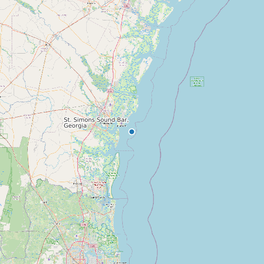St. Simons Sound Bar, Georgia map
