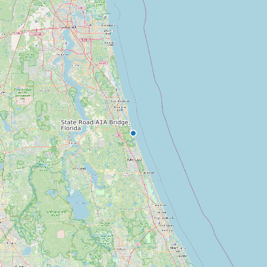 State Road A1A Bridge, Florida map
