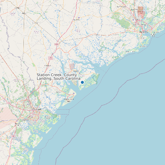 Map of Station Creek, County Landing, South Carolina Tide Prediction Station