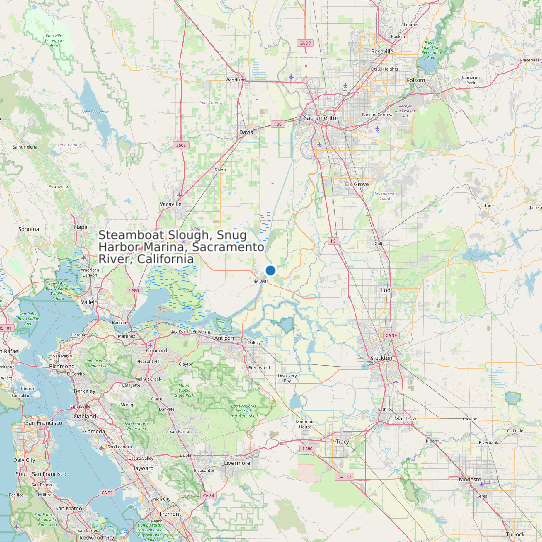 Steamboat Slough, Snug Harbor Marina, Sacramento River, California map