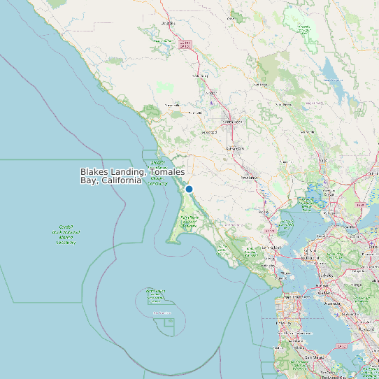 Blakes Landing, Tomales Bay, California map
