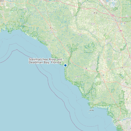 Steinhatchee River ent., Deadman Bay, Florida map