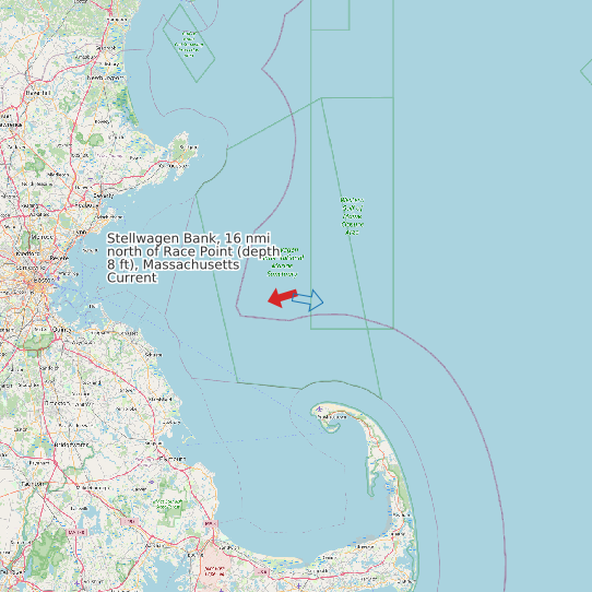 Stellwagen Bank, 16 nmi north of Race Point (depth 8 ft), Massachusetts Current map