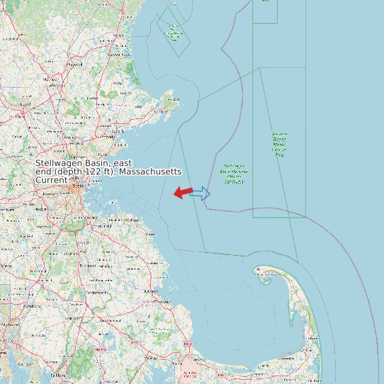 Stellwagen Basin, east end (depth 122 ft), Massachusetts Current map