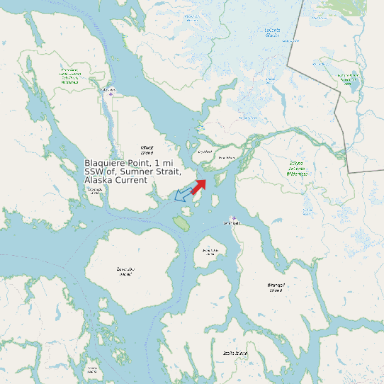 Blaquiere Point, 1 mi SSW of, Sumner Strait, Alaska Current map
