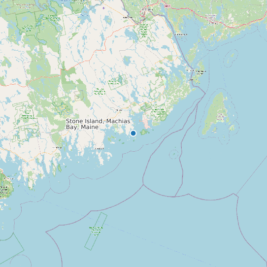 Map of Stone Island, Machias Bay, Maine Tide Prediction Station