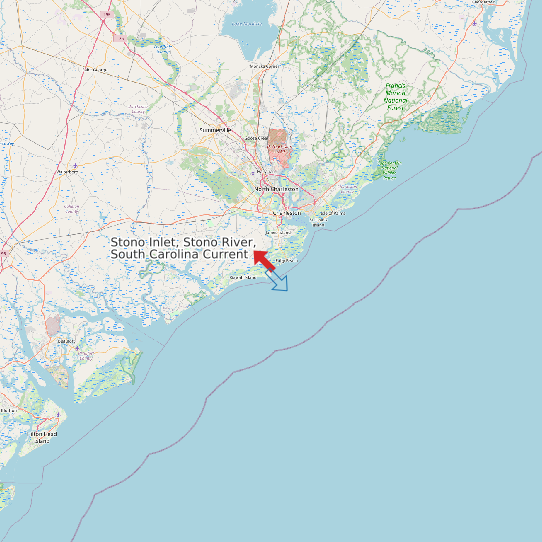 Stono Inlet, Stono River, South Carolina Current map