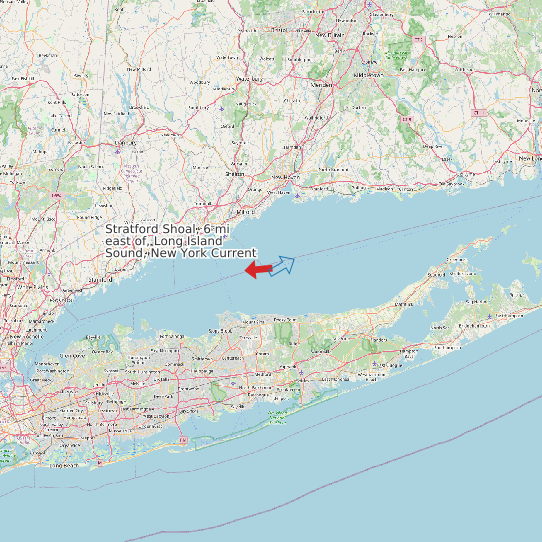 Stratford Shoal, 6 mi east of, Long Island Sound, New York Current map