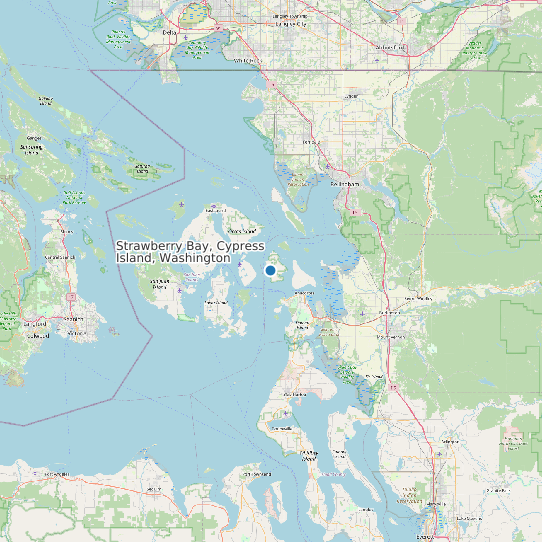 Strawberry Bay, Cypress Island, Washington map