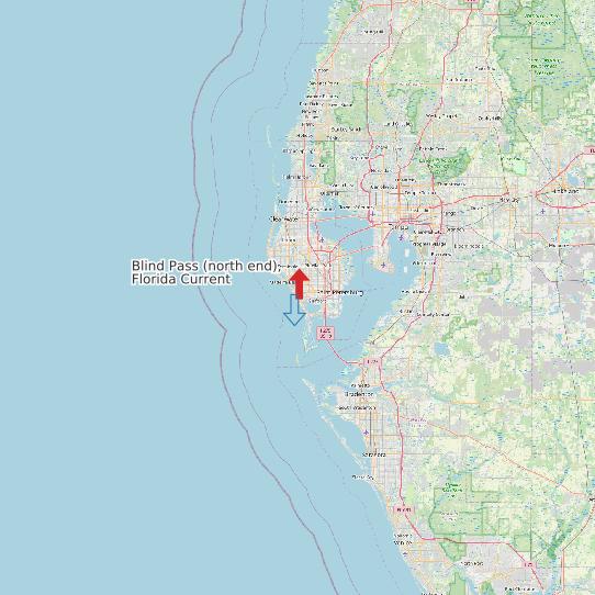 Blind Pass (north end), Florida Current map