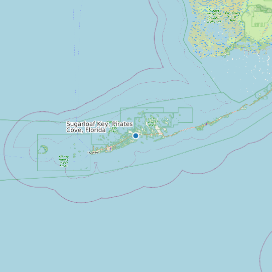 Map of Sugarloaf Key, Pirates Cove, Florida Tide Prediction Station