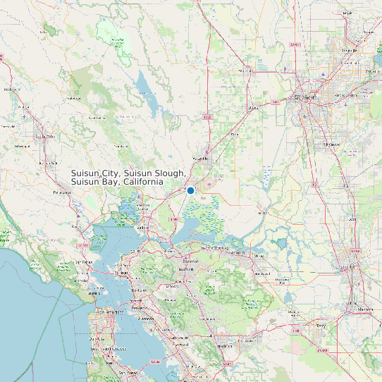 Suisun City, Suisun Slough, Suisun Bay, California map