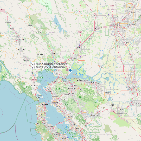 Map of Suisun Slough entrance, Suisun Bay, California Tide Prediction Station