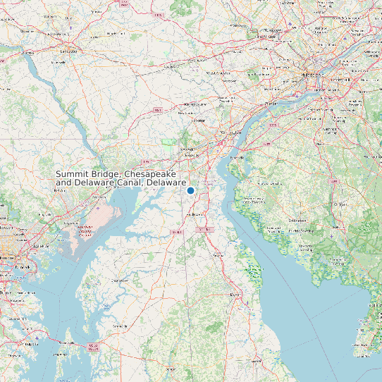 Map of Summit Bridge, Chesapeake and Delaware Canal, Delaware Tide Prediction Station