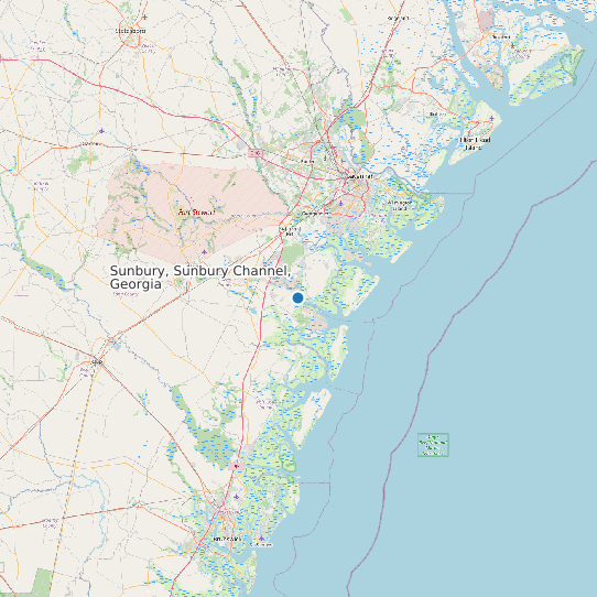 Sunbury, Sunbury Channel, Georgia map