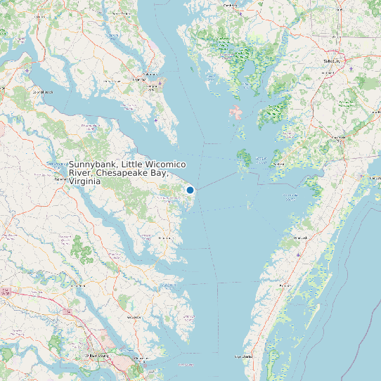 Sunnybank, Little Wicomico River, Chesapeake Bay, Virginia map