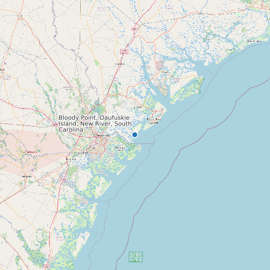 Bloody Point, Daufuskie Island, New River, South Carolina map