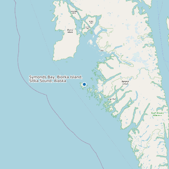 Symonds Bay, Biorka Island, Sitka Sound, Alaska map