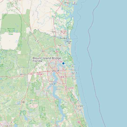 Blount Island Bridge, Florida map