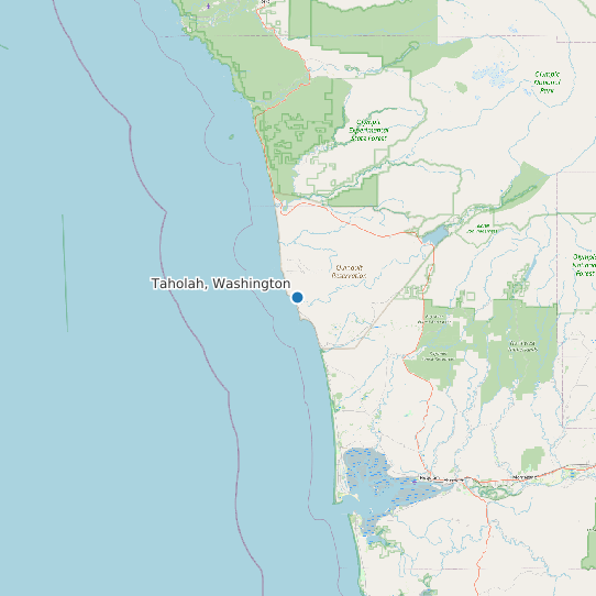 Map of Taholah, Washington Tide Prediction Station
