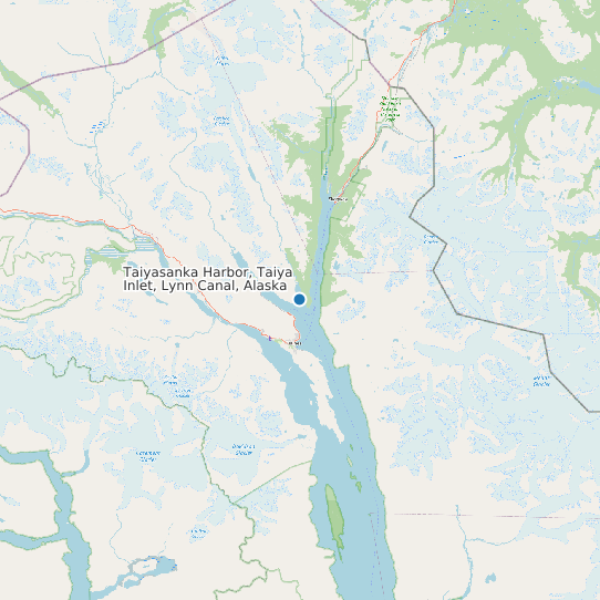 Map of Taiyasanka Harbor, Taiya Inlet, Lynn Canal, Alaska Tide Prediction Station