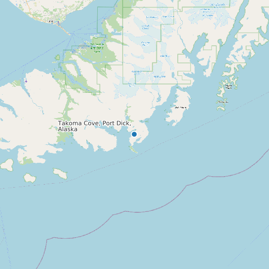 Takoma Cove, Port Dick, Alaska map